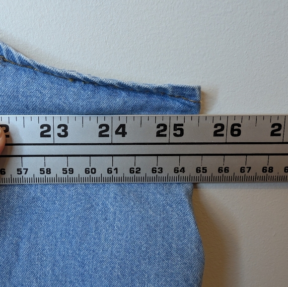 Vintage 90s Only Denim Size 20 Smock Overall Shift Style Dress - Picture 10 of 11